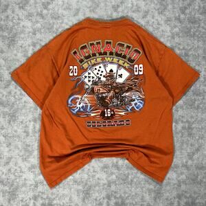 Y2K Delta Magnum Ignacio Bike Week 2009 grunge biker graphic tshirt mens XL